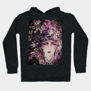 DARK FRUITS FLORAL ART DECO FLAPPER POSTER COLLAGE PRINT Hoodie